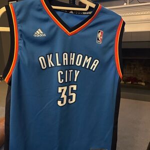 Adidas Blue Oklahoma City Jersey with Orange and Black Accents